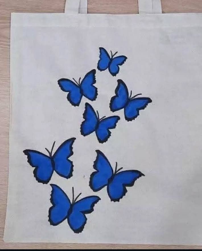 Tote Bag "Envol de Papillons Bleus"